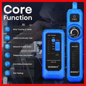 네트워크 케이블 테스터 POE RJ45 RJ11 와이어 추적기 회로 정렬 전화선 고감도 라인 탐지기