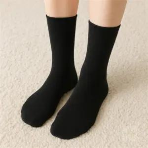 둘스토어 기모 스타킹양말 블랙 여성긴목양말