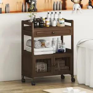 우드 카트 참조 원목 서랍 피부관리실 이동식 웨건 트롤리 Eㅣ하단이미지