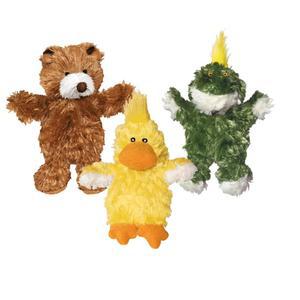 KONG 스퀴커 강아지 장난감, XS, 동물 3마리, 곰, 오리, 개구리