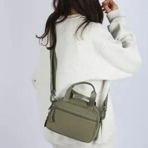 나일론 여행용 크로스 미니 핸드폰 지갑 가방 카키