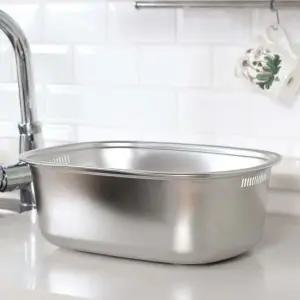 일본산 썬크래프트 무광 다리 타원형 스텐설거지통 설거지통 설겆이통 워시텁 원형설거지통