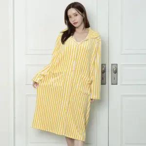 삐로 카라 원피스 겨울 울트라밍크 긴소매 잠옷 홈웨어 파자마 5colors