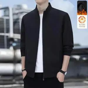 맨투맨 남성 티 고급 가을 겨울 기모 차이나 캐주얼 카디건 상의 admr4