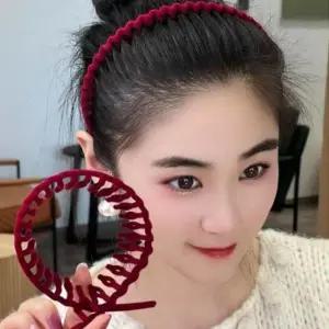 촘촘한 빗살 디자인 세안용 헤어 고정 머리띠 머리띠 진주머리띠