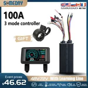 전기 자전거 전동  3 모드 사인파 컨트롤러 3000W-5000W 변환 키트 용 JN 디스플레이가있는 100A 48-72V Eb
