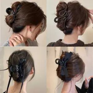 리본 올림머리 집게핀 끈 머리띠 헤어악세사리 리본머리끈 리본머리핀