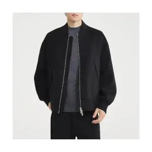 남친 점퍼 야구 넥 모직 코트 겨울 울 양면 재킷 패피4