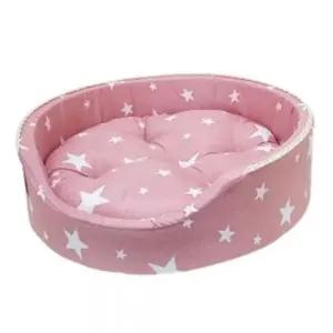 애완동물 방석 대형 강아지 쿠션 핑크색 애견용 부드러운 피치 원형 (WFK6NHQ)