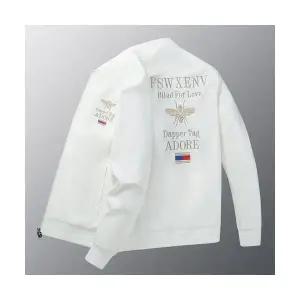 남성 점퍼 유럽 자수 가을 겨울 야구 넥 코트 트렌디 야상 OP4