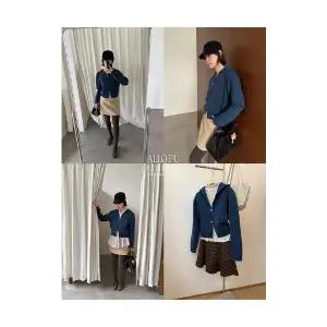 여자 후드 가디건 카디건 겨울 도톰 니트 ST4