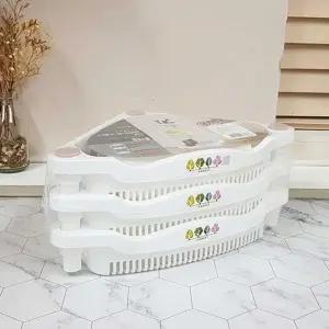 포레스트 3단 코너선반 스탠드형 모서리선반 (WFK8YTV)