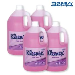크리넥스 핸드워시 폼 솝 로즈라일락향 4L x 4개 손세정제 물비누