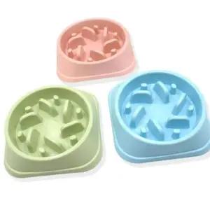 그릇 식기 급체방지 반려동물 슬로우밥그릇 네모형 WFJ0P5X