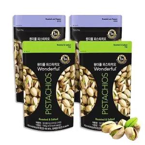 원더풀피스타치오 코스트코 구운 파스타치오 건강간식 견과 150g 가염 2봉+후추 2봉