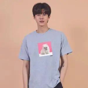 키밍 포메라니안 강아지 귀여운 그래픽 캐쥬얼 반팔티 W7F86F3