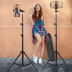 휴대용 스마트폰 스탠드 삼각대 개인 방송 촬영 영상 W7F1C1A