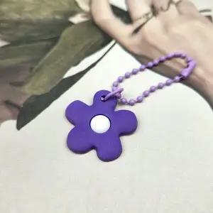 컬러 키링 키홀더 인기 꽃 가방 플라워 퍼플 (WFJSPVW)