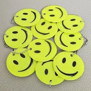 안전표시 반사판 키링 키홀더 형광 신학기준비 (WFJSPVF)