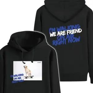 키밍 강아지 산책 후드티 여자 남자 가을 긴팔 커플티 W4DED13