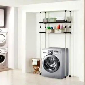 upgrade 수납식 복식 2단선반 주방 베란다 침실 기둥 W4EB7D0