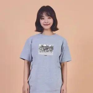 키밍 그림 단체 사진 그래픽 반팔티 캐쥬얼 W76845E