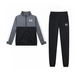 언더아머 UA 컬러블록 K 니트 트랙수트 트레이닝 아동 주니어 러닝복 블랙 1373978001 1582061