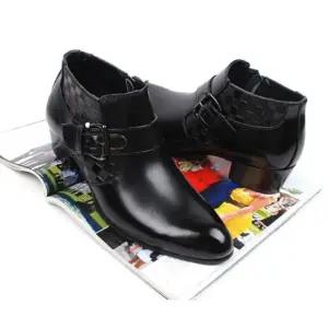 방한화남성캐주얼화 남자 블랙 소가죽 구두 겨울 데일리 패션 슈즈