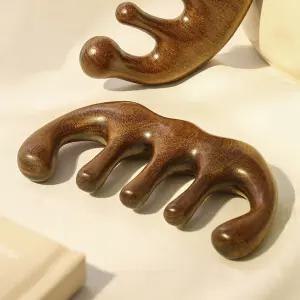 백단향 우드 괄사마사지기 림프순환 두피 바디 경락 미니괄사마사지기