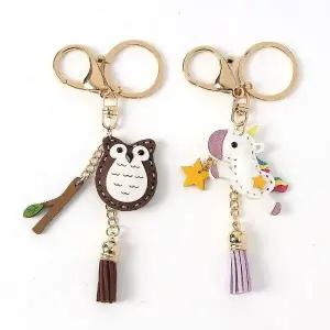 2종세트 Jdt 인기 열쇠고리 부엉이 유니콘 (WFJSQ64)