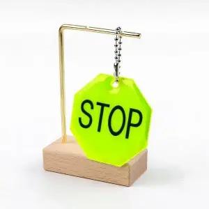 야간 반사 빛 인기 키링 베스트 STOP (WFJSQ36)