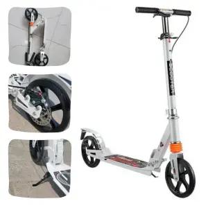 두발 성인 킥보드 접이식 퀵보드 화이트 수동 디스크브레이크 어른