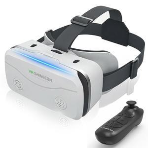 iOS 안드로이드용 블루투스 게임 컨트롤러가 탑재된 VR 헤드셋, 3D 영화/게임용 HD 렌즈 조절 가능 IPD 및 포커스, 4.7-7인치 휴대폰과 호환