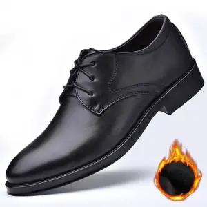 남성 로퍼 구두 털안감 2컬러 겨울 방한화 레더 (WFJSR42)