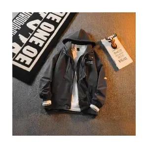 남자 바람막이 점퍼 가짜 투피스 코트 가을 겨울 학생 후드 트렌치 재킷 원픽4