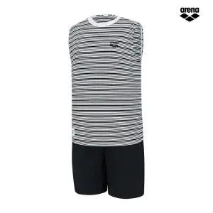 아레나 스플릿 래쉬가드 세트 A5BB1BS04 BLK