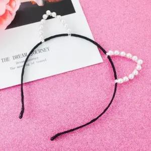 진주 고양이 머리띠 귀여운 헤어밴드 파티용품 파티머리띠 놀이공원