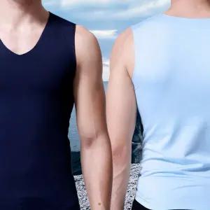 브이넥 남성 쿨나시 심리스 여름런닝 민소매 쿨티셔츠 남성런닝 남자런닝