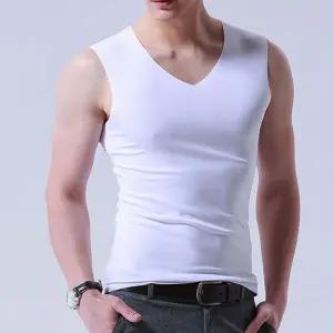 남성 브이넥 여름나시 쿨티셔츠 심리스 이너 여름런닝 남성런닝 남자런닝