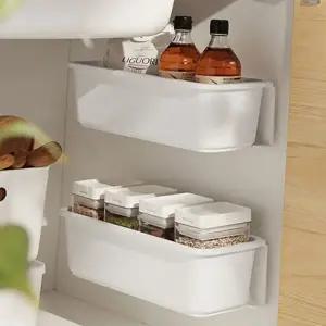 하부장 정리대 슬라이딩 수납함 정리 싱크대 수납 선반 욕실수납선반 다용도 정리함 부착식 무타공