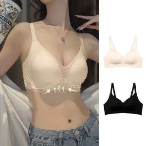 심리스 볼륨 브라 노와이어 저중심 편안한 브래지어 심리스브라