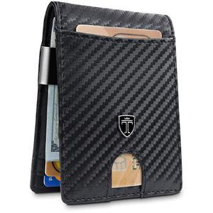 [미국배송] 트래반도 머니 클립 월렛 휴스턴 남성 지갑 RFID 차단 신용카드 홀더 | 여행 미니멀리스트 미니 슬림 바이폴드 남성용 기프트 박스