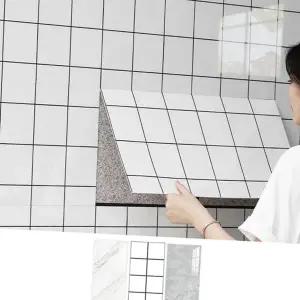 타일 시트지 오염 싱크대 현관 주방 벽 시트지 방지 리모델링 인테리어 사무실 스티커 화이트 두꺼운