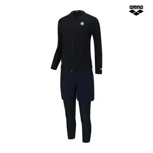 아레나 리안 집업 래쉬가드 세트 A5BB1BS05 BLK