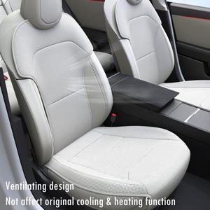 테슬라 모델 Y 주니퍼 2025 반밀폐형 시트 커버 앞좌석 쿠션 보호 패드 세트 사계절 쿨링