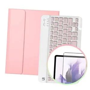 무선키보드 bns 키보드 케이스+강화유리 필름 갤럭시탭S8 1매