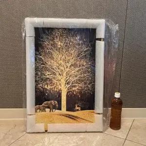 코끼리와 돈나무 차량배송 큐빅액자 40x60 캔버스액자 (WFK6II1)