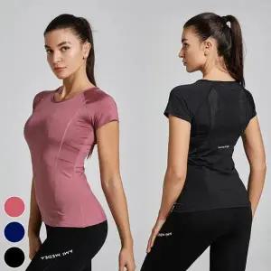 헬스 요가 운동복 등판메쉬 슬림핏 반팔 스포츠웨어