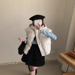 여자 조끼 추동 도톰 패딩 캐주얼 후드 면 원픽4