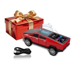 메사이라 픽업트럭 블루투스 재생 선물 디스플레이 크리스마스 빨간색 USB FM 스피커 핸즈프리 위한 통화 이상적인 라디오 LED 아빠를